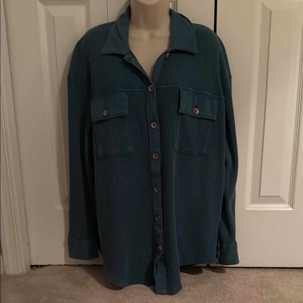Natural Reflections Women’s Blue Button-Up Shirt